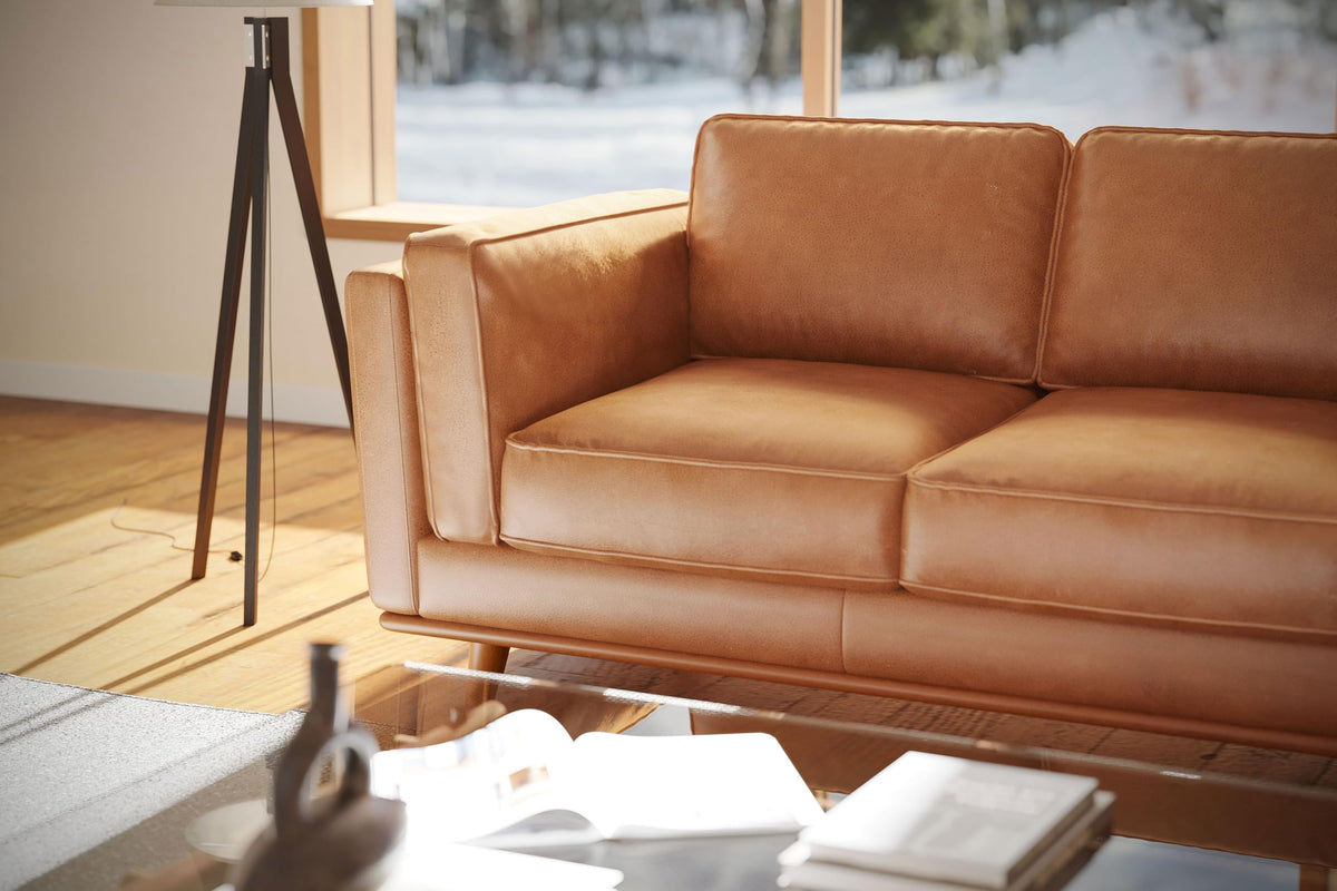 Italian Leather Loveseat