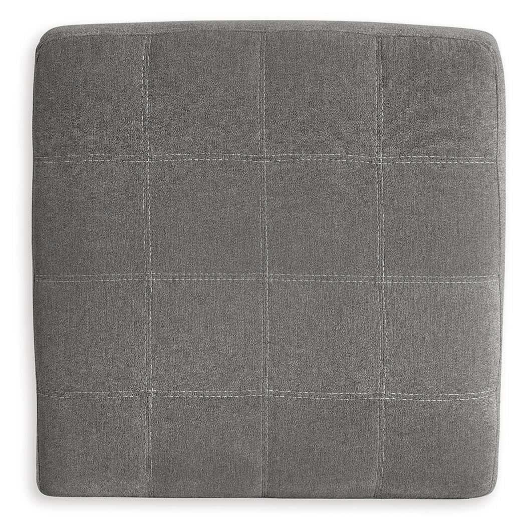 Signature Design by Ashley Marleton Classic Square Upholstered Oversized Accent Ottoman, Light Gray