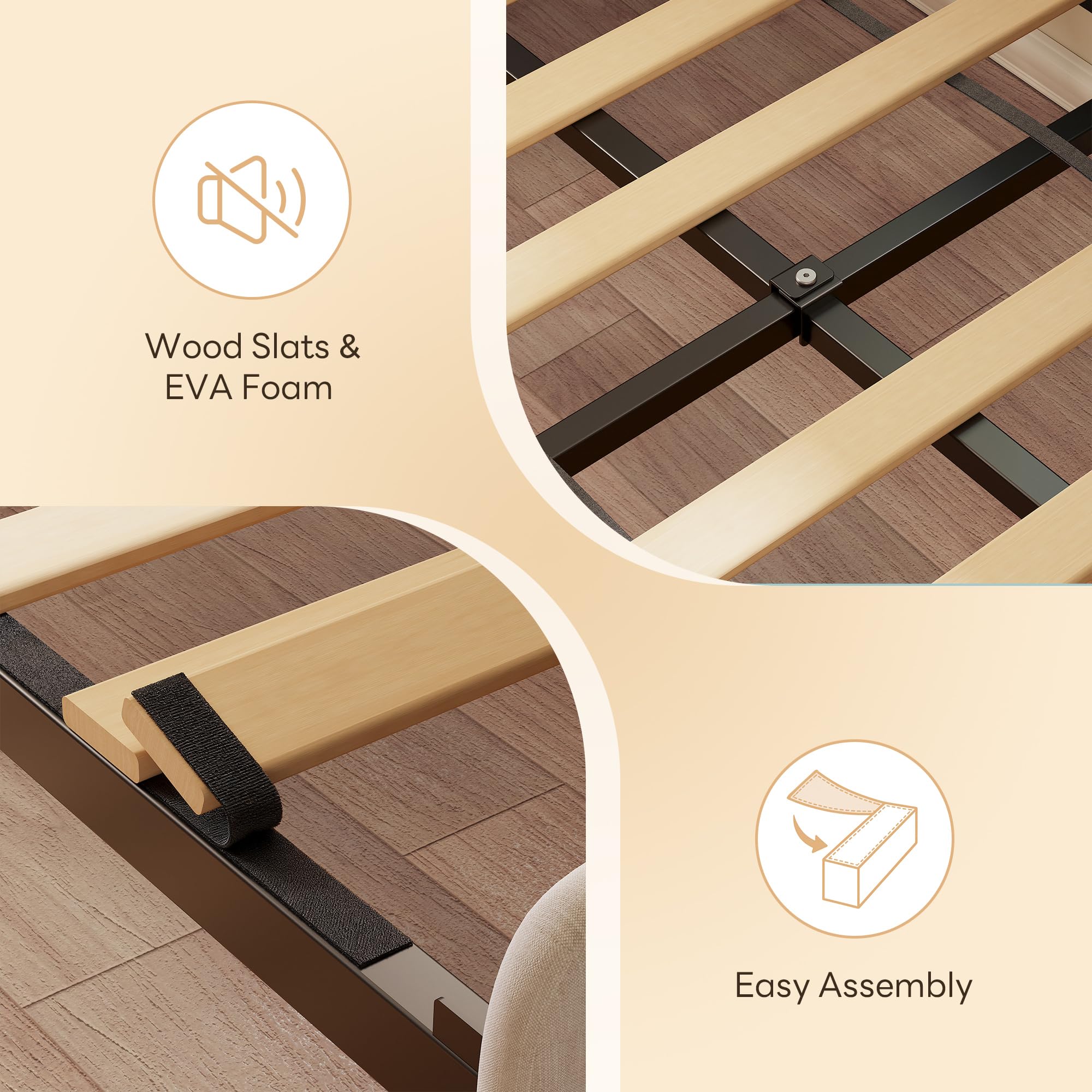 Twin Daybed Frame with Storage Drawers & Safety Rail