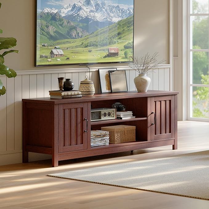 54" Farmhouse TV Stand with Storage