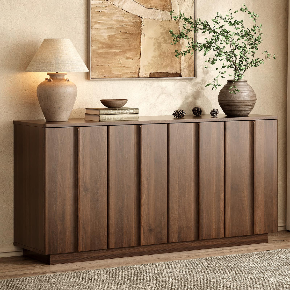Fluted Walnut Sideboard