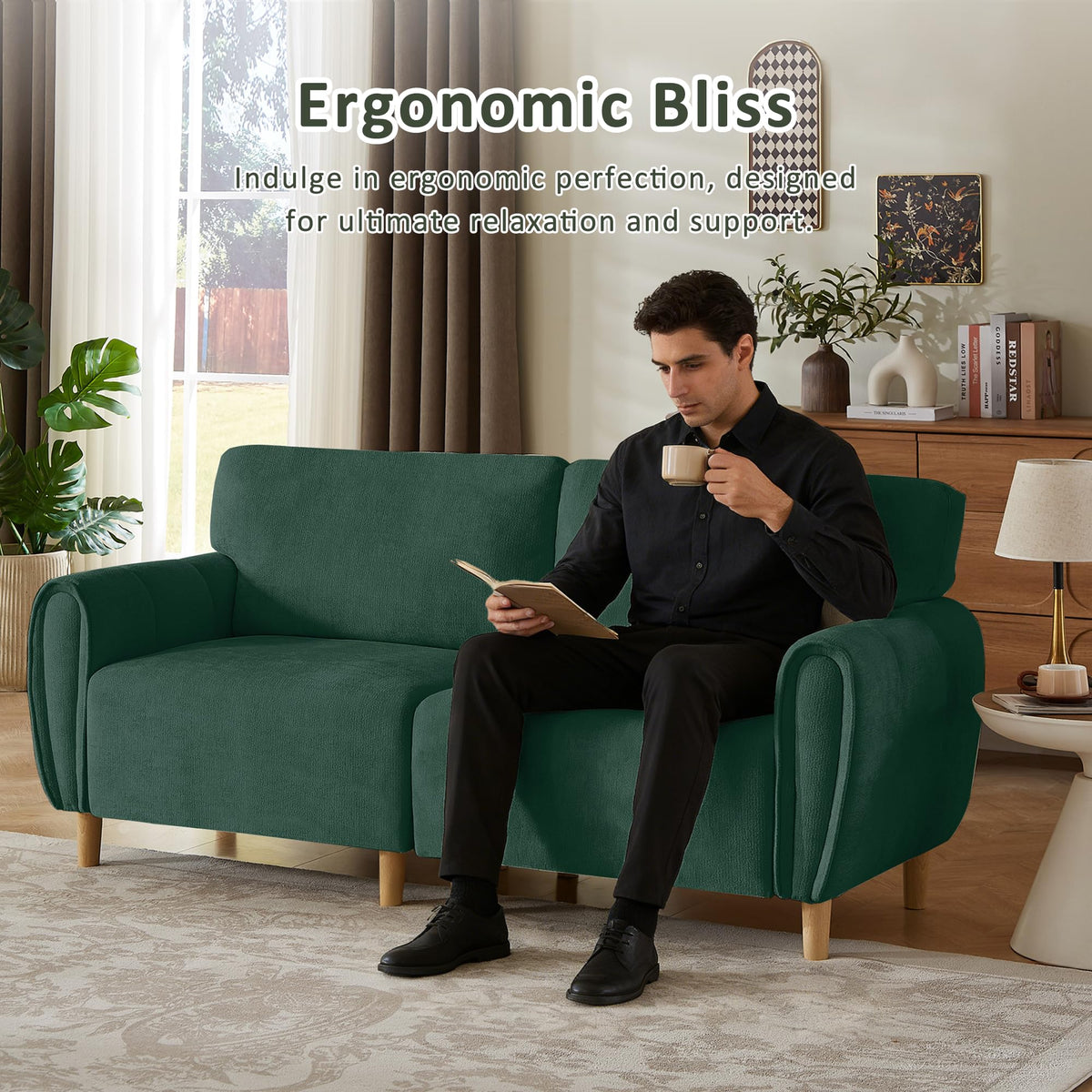 Chenille Loveseat Sofa