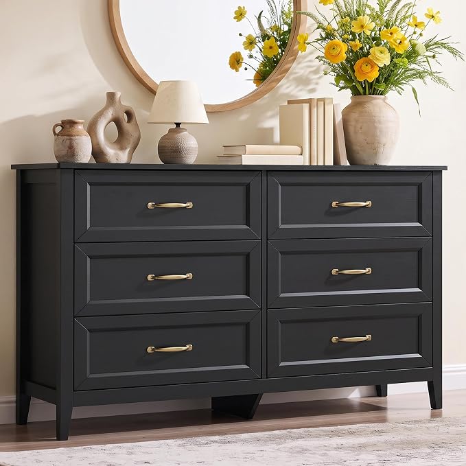 6-Drawer Wood Dresser
