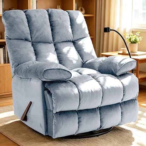 Oversized Velvet Recliner Chair
