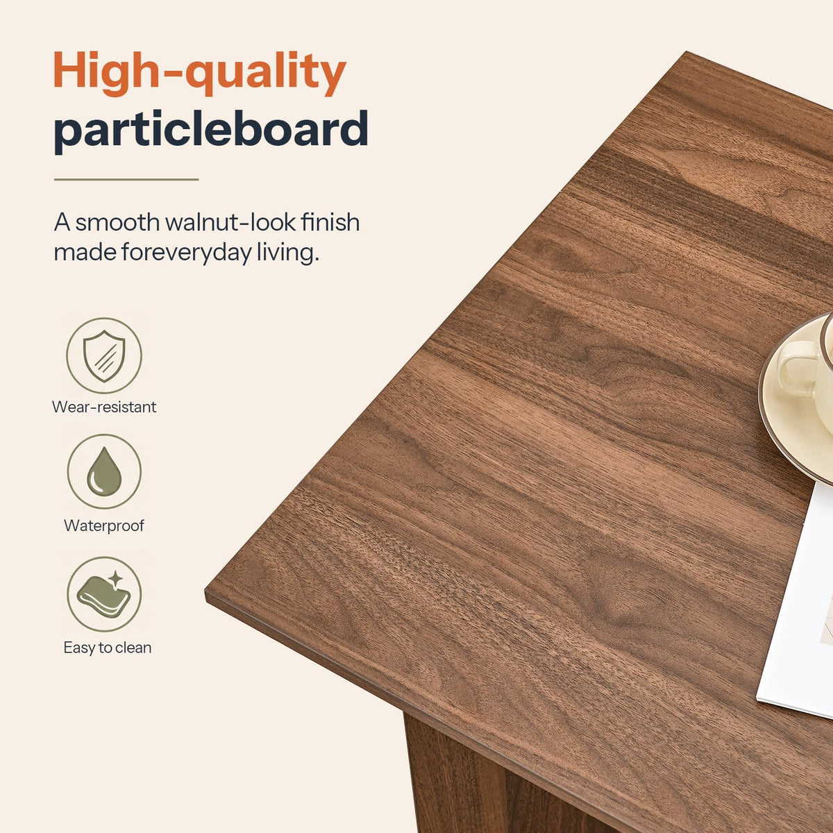 HOOBRO Coffee Table, Living Room Table with Storage