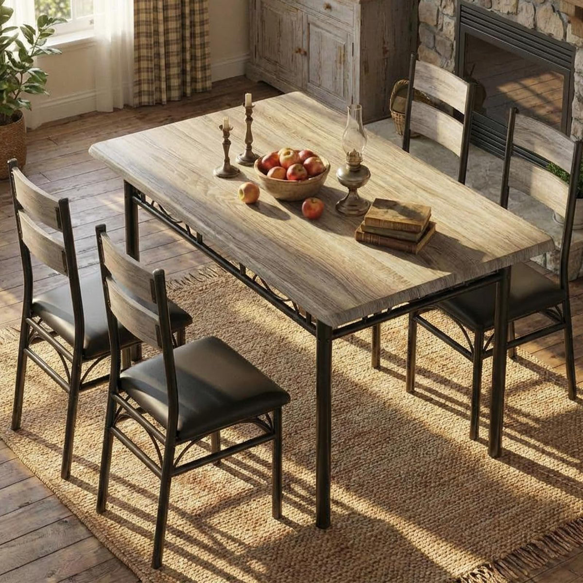 5-Piece Industrial Dining Set