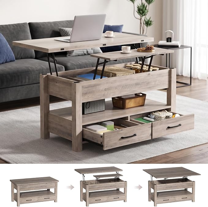 Convertible Lift-Top Coffee Table