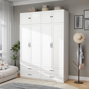 Wardrobe Closet with Doors & Drawers – 89" Tall Wood Armoire