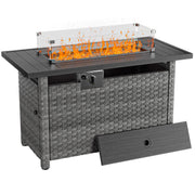 Rattan Propane Fire Pit Table