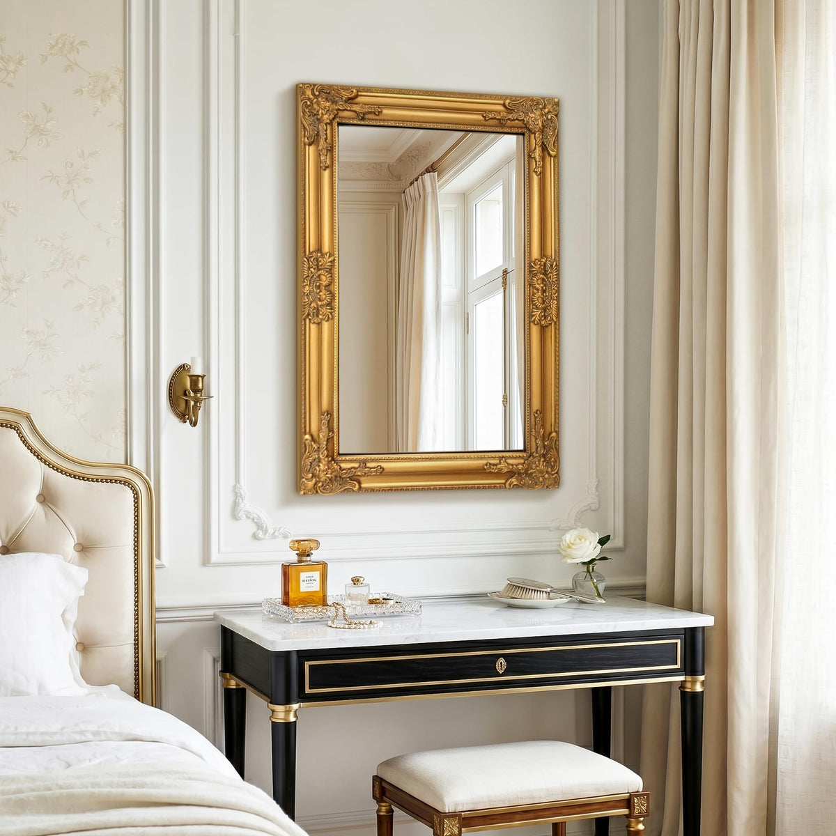 Antique Gold Baroque Wall Mirror