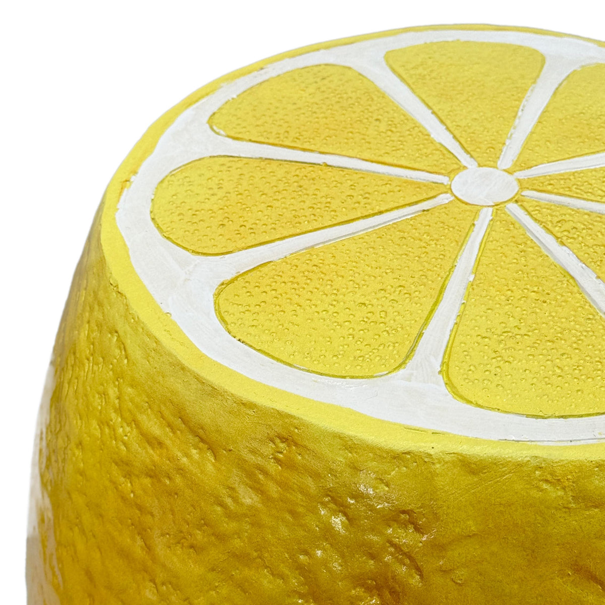 Galt International 18" Yellow Lemon Fruit Stool Side Table Home Decor Plant Stand Garden Indoor Outdoor Decorations
