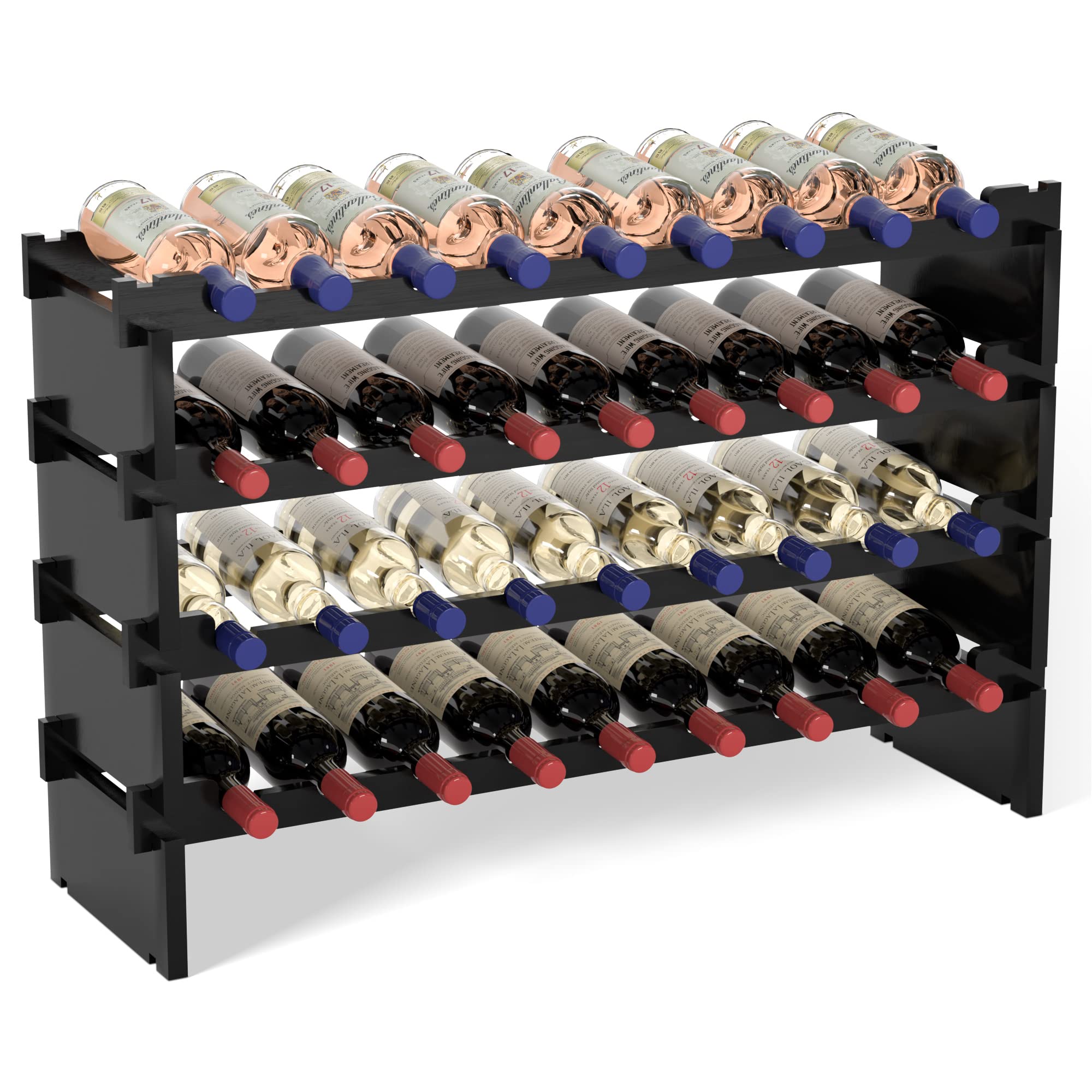 36-Bottle Bamboo Wine Rack