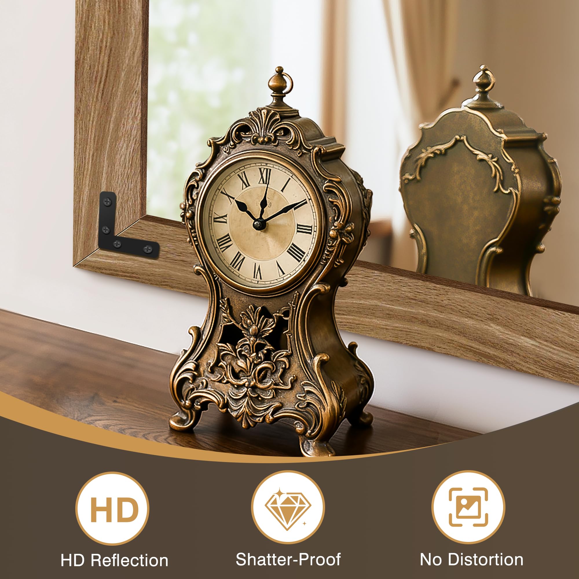 Rustic Farmhouse Wall & Floor Mirror – Solid Wood Frame