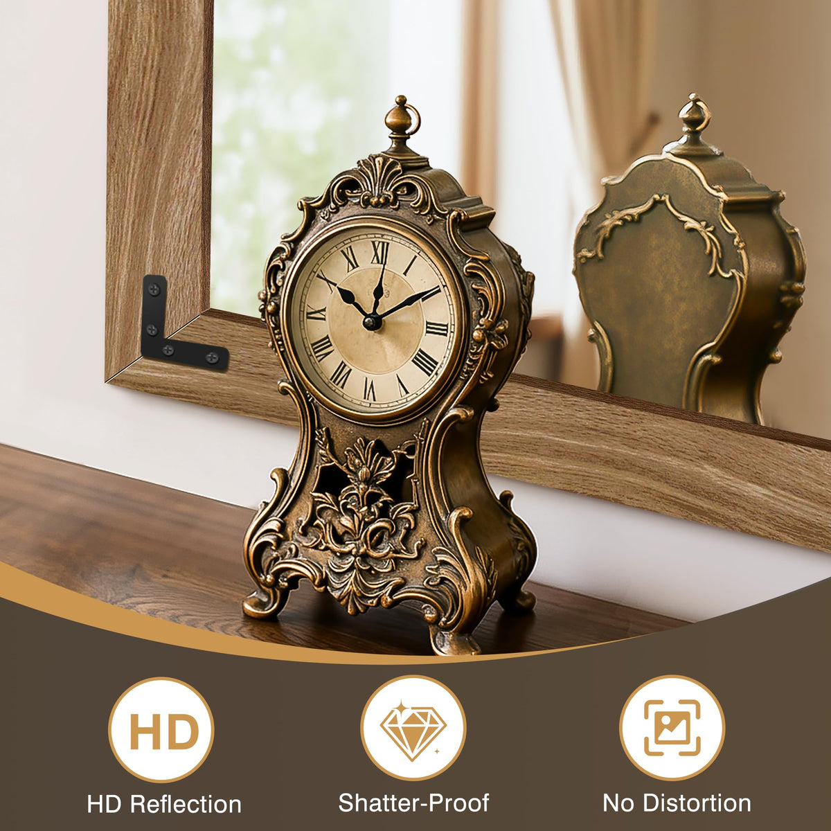 Rustic Wood Full-Length Wall Mirror