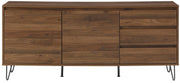 Mid-Century Record Storage Sideboard – Brown Oak