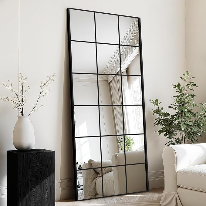 Rectangular Wall Mirror – Window Pane Style