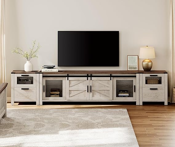 3-in-1 TV Stand & Entertainment Center with Charging Station