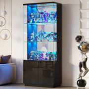 Black LED Glass Display Cabinet