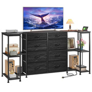 8-Drawer Dresser & TV Stand with Charging Station