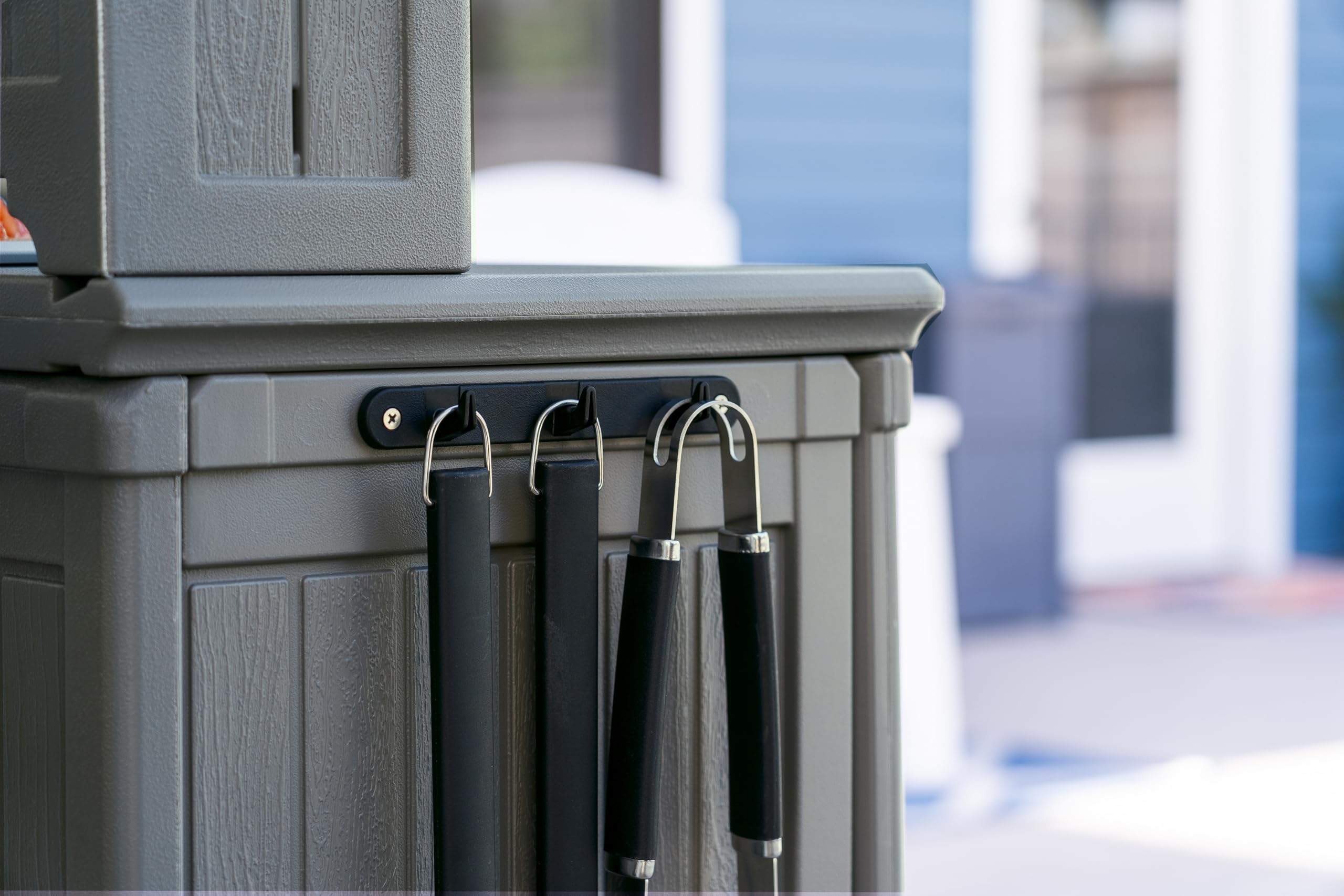 Outdoor Prep Station with Storage Cabinet