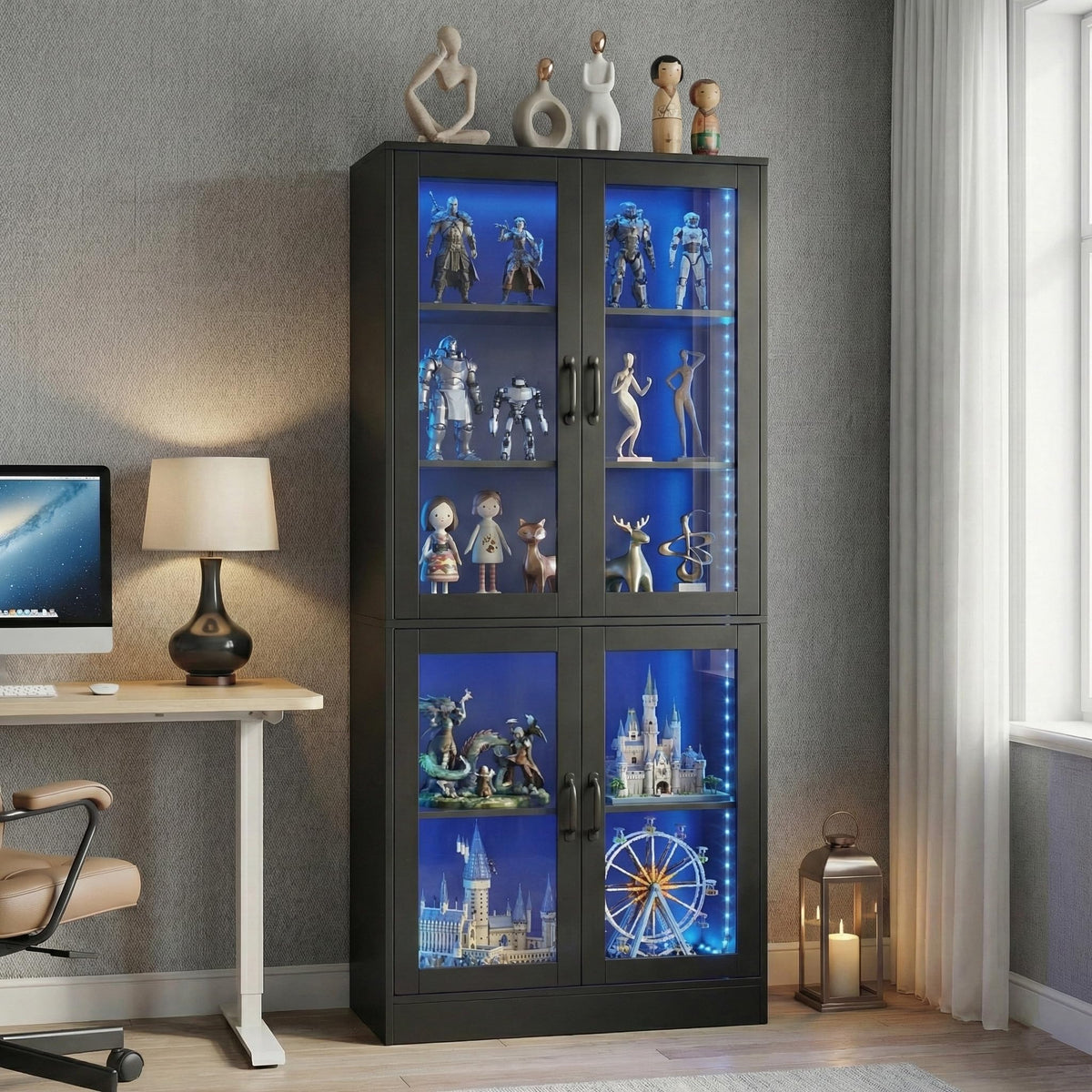 5-Tier LED Display Cabinet