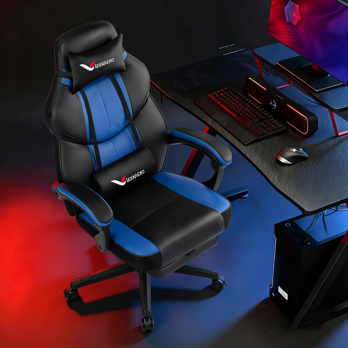 Reclining Gaming Chair with Footrest