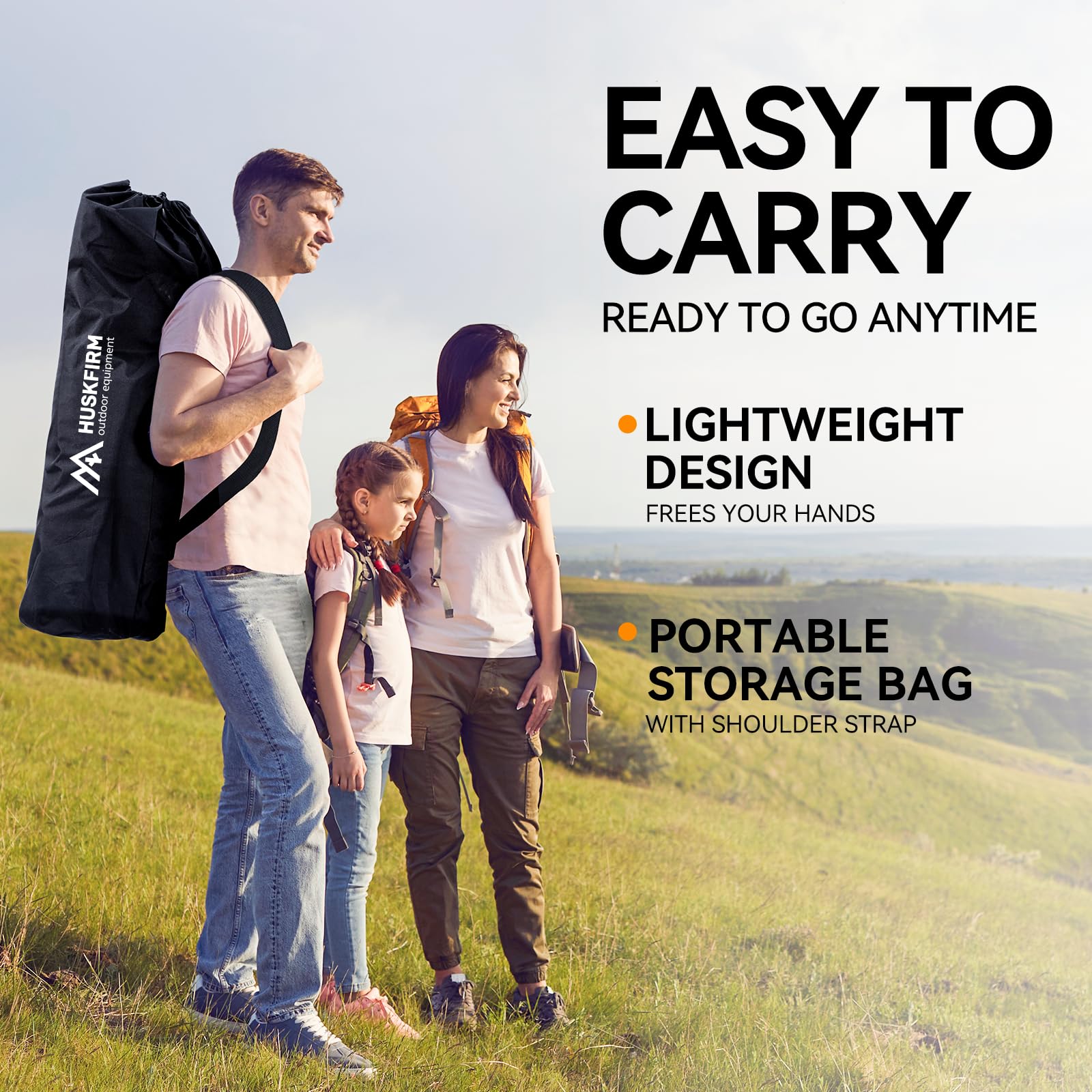 3-Person Folding Camping Loveseat Chair