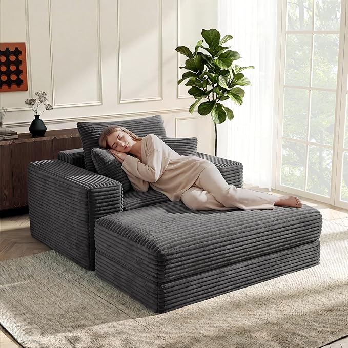 Oversized Convertible Chaise Lounge Sofa Bed