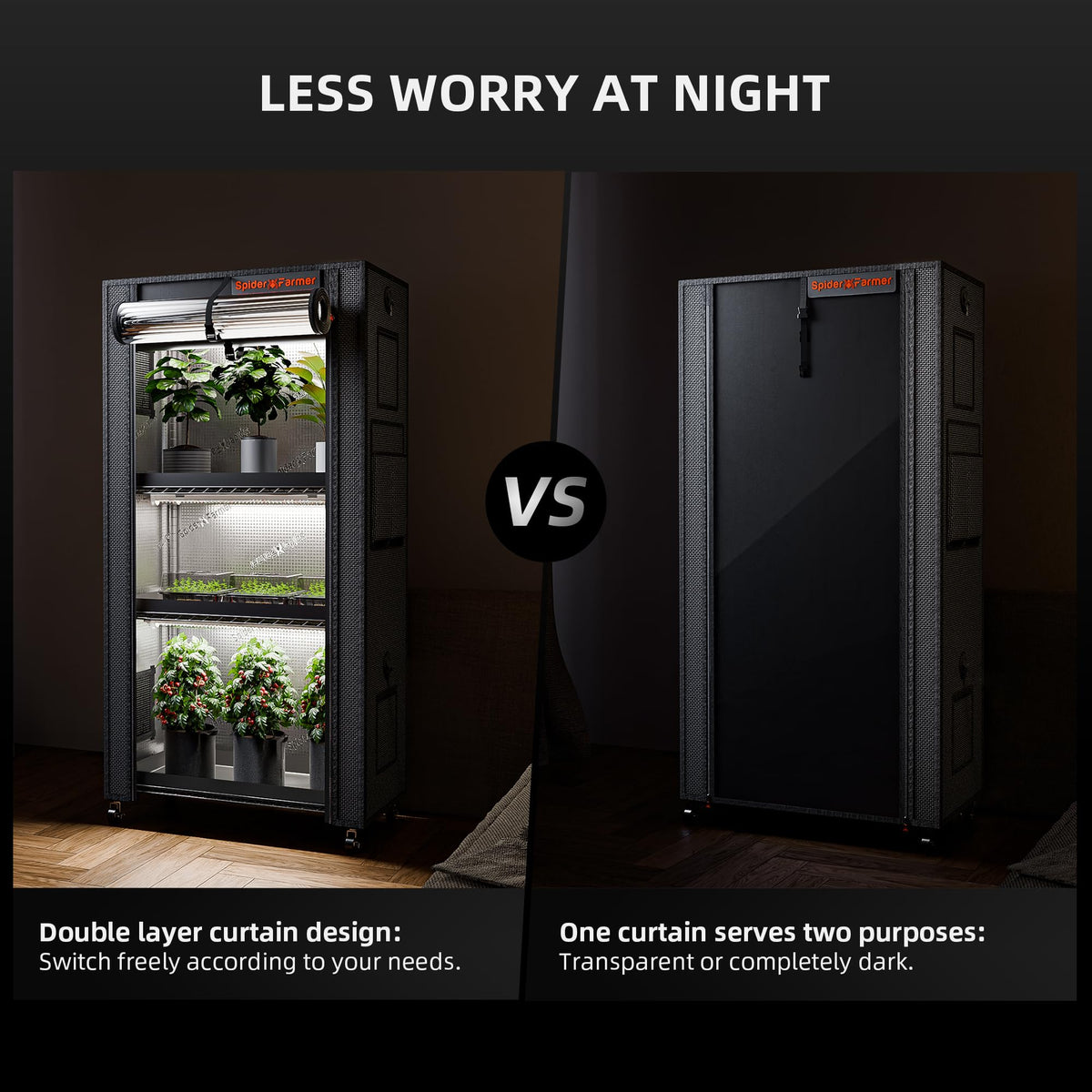 Spider Farmer 4 Tier Plant Stand with Grow Lights Indoor Greenhouse Shelf