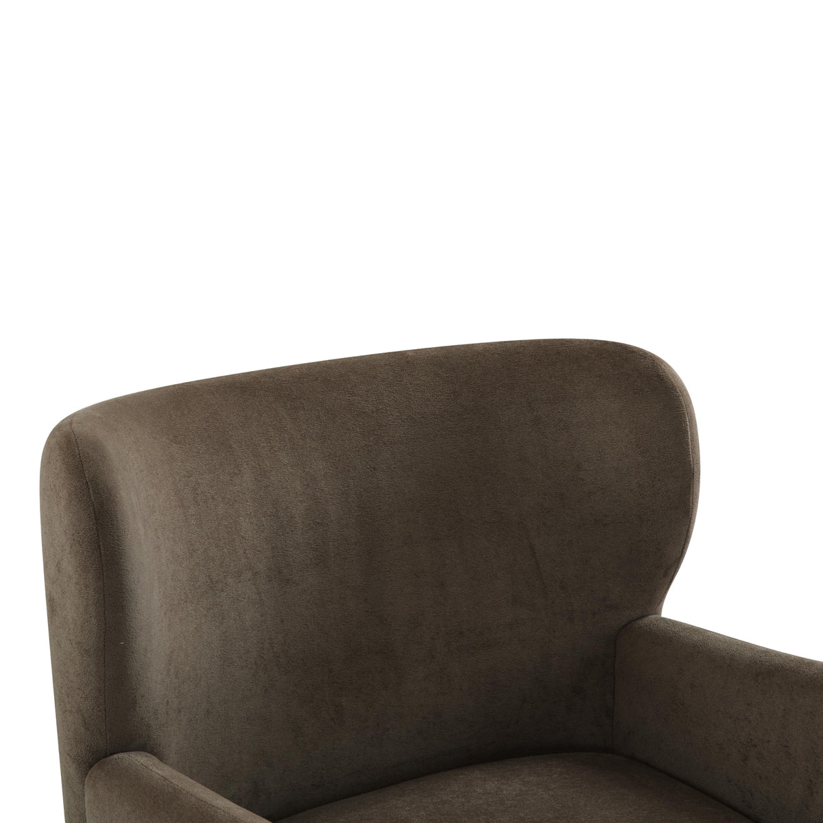 Christopher Knight Home Dolly Mid-Century Modern Velvet Upholstered Wingback Club Chair, Living Room Lounge Chair for Relaxation, Reading Armchair, Solid Wood Living Room Accent Chair, Dark Brown