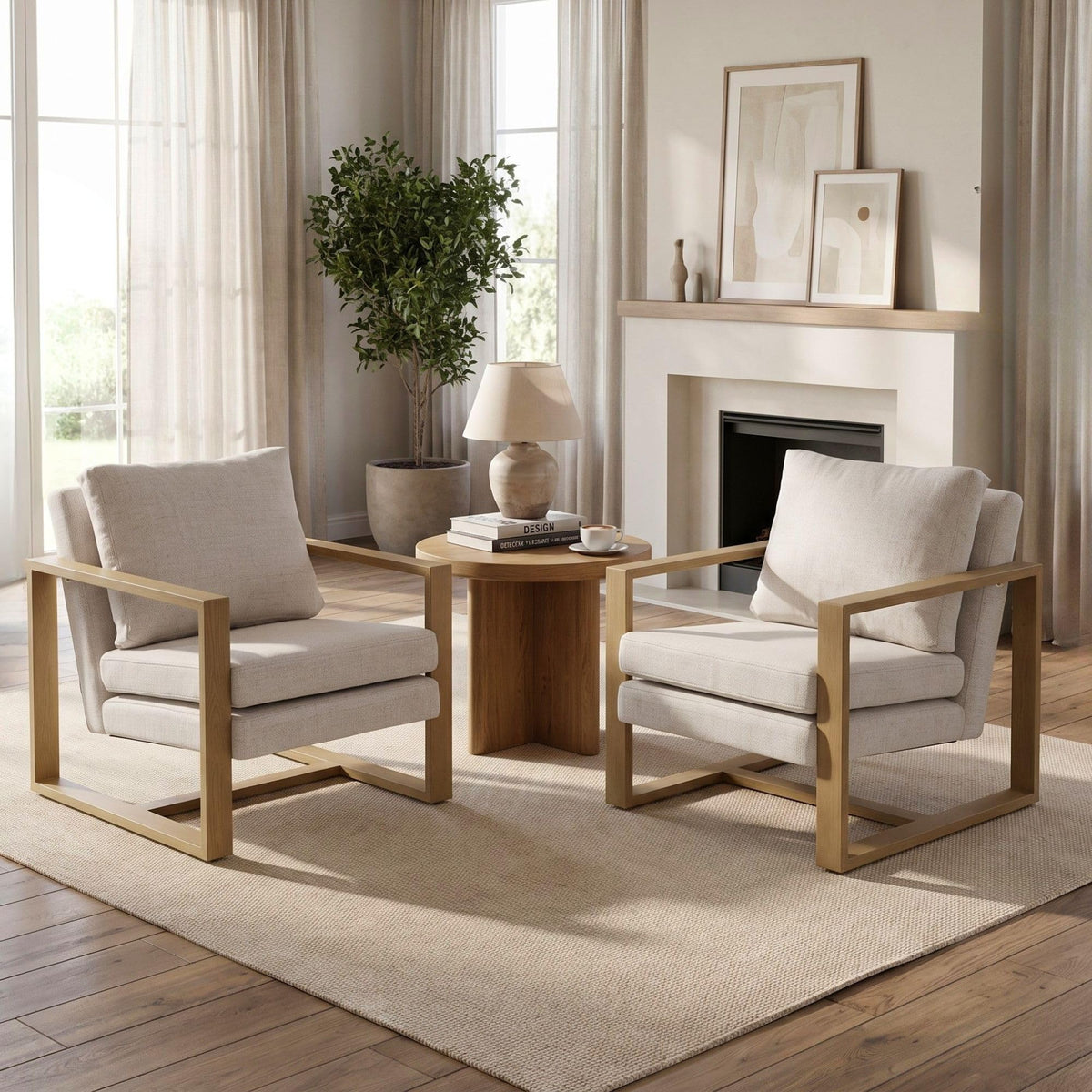 Mid-Century Accent Chairs, Set of 2