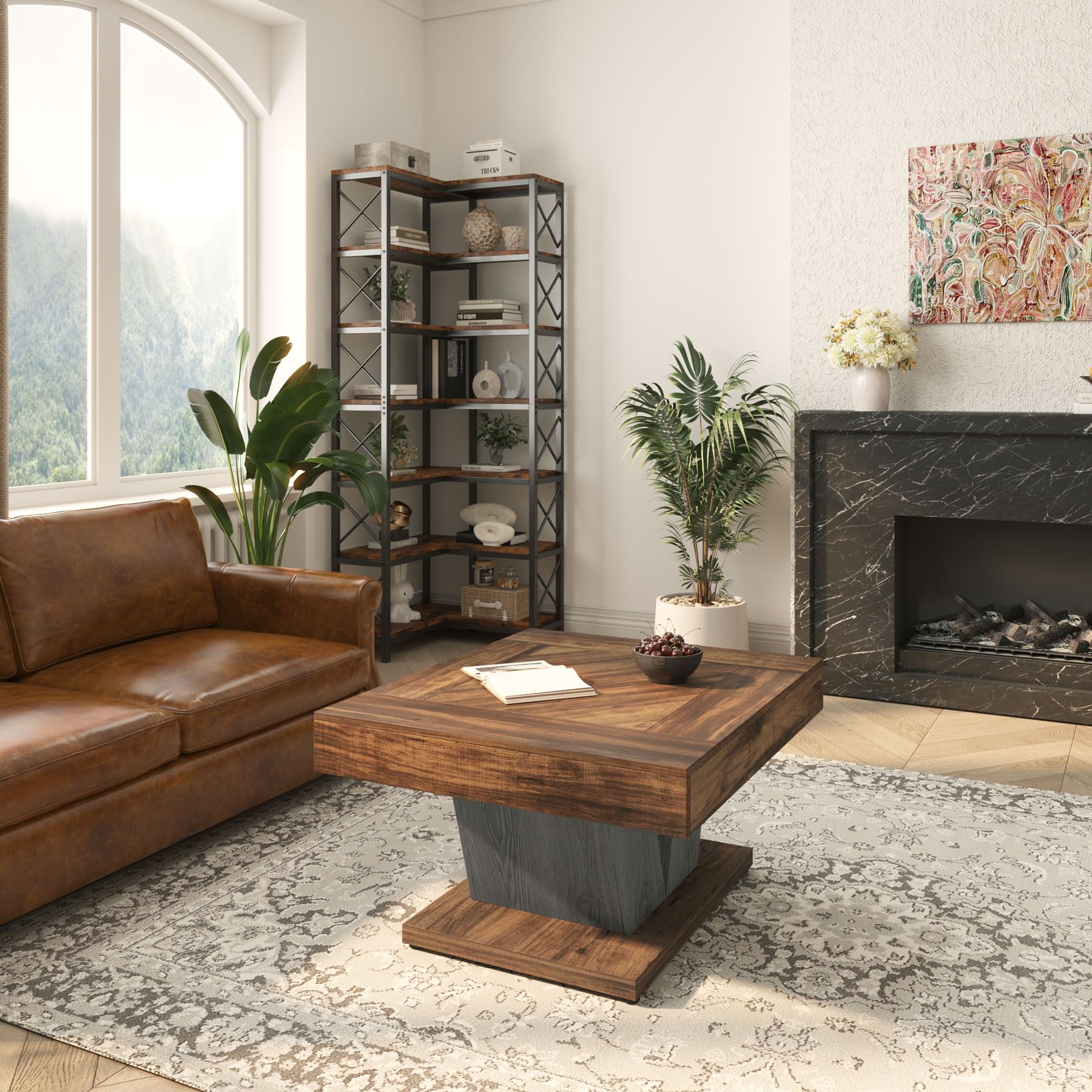 Square Coffee Table for Living Room