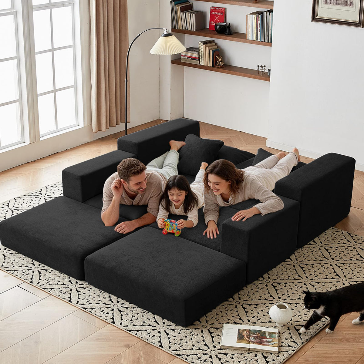 Modular Velvet Sectional Sofa