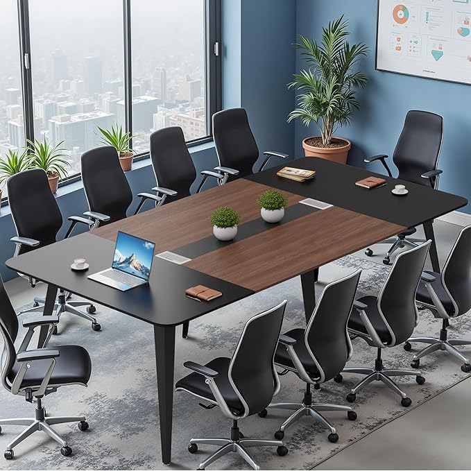 8FT Conference Table with Cable Grommets