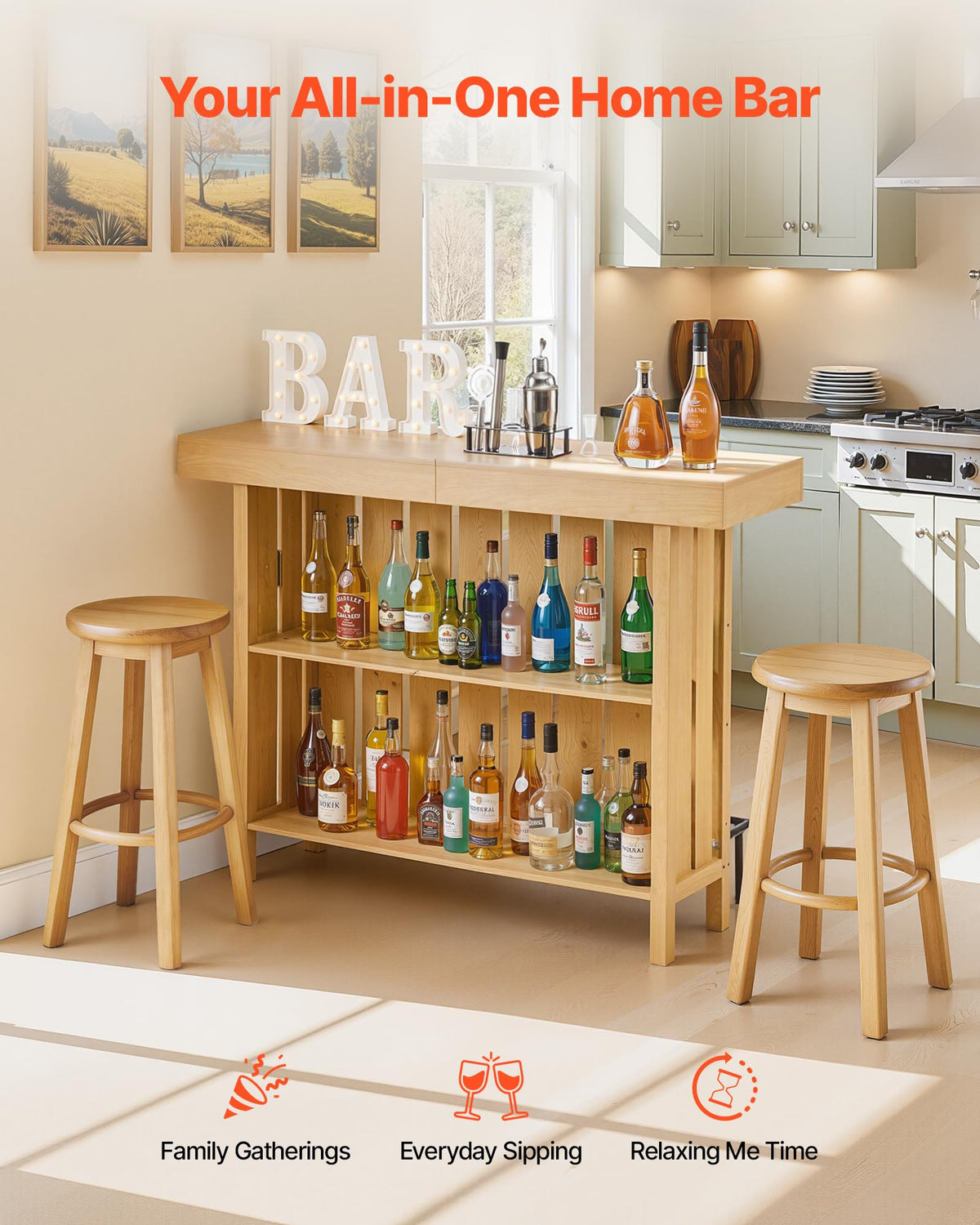 3-Tier Home Bar Table