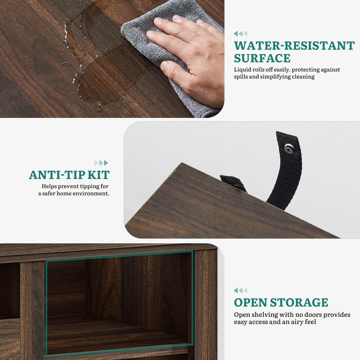 Walnut Farmhouse TV Stand