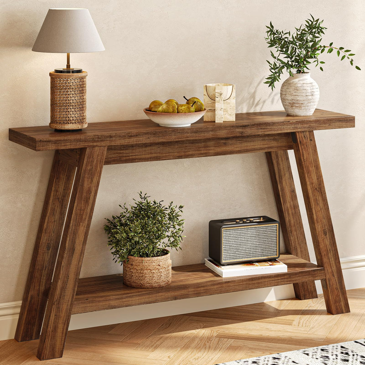 Narrow Console Table with Storage