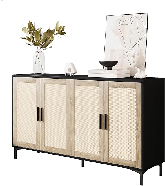 Rattan Buffet Cabinet with Storage