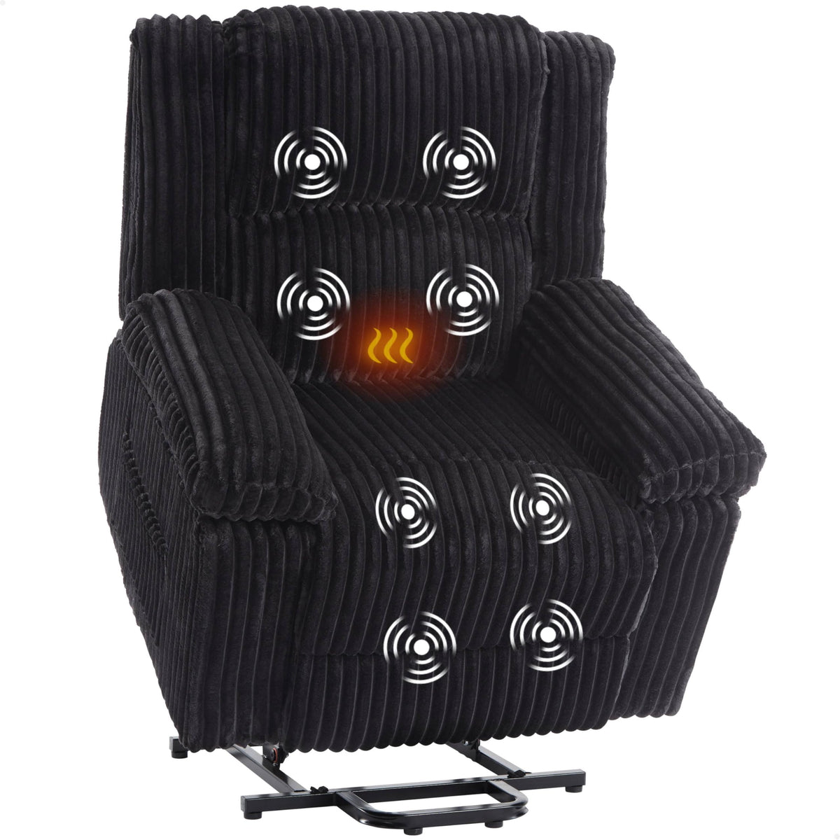 GarveeHome Power Lift Recliner Chair - Heat and Massage, Electric Lift Plush Recliner with Soft Padded Seat, Back Support & Armrests, Designed for the Elderly and People with Mobility impaired