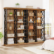 6-Tier Double Wide Industrial Bookshelf, 75"H
