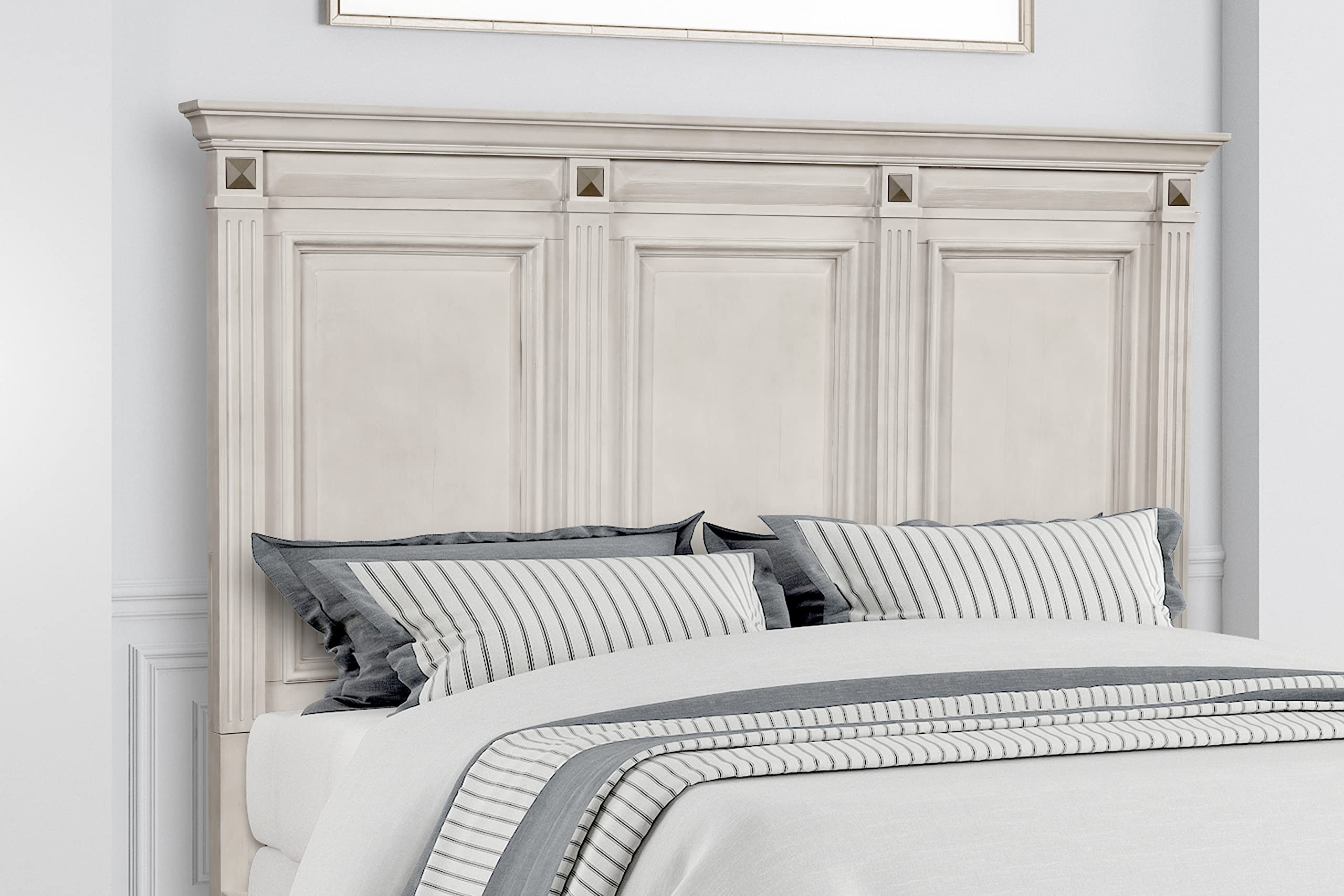 5-Piece King Bedroom Set – Traditional Panel Bed with Dresser, Mirror, Nightstand & Chest