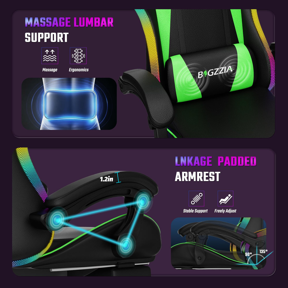 RGB Massage Gaming Chair
