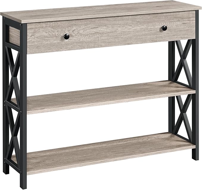 Rustic Console Table with Drawer