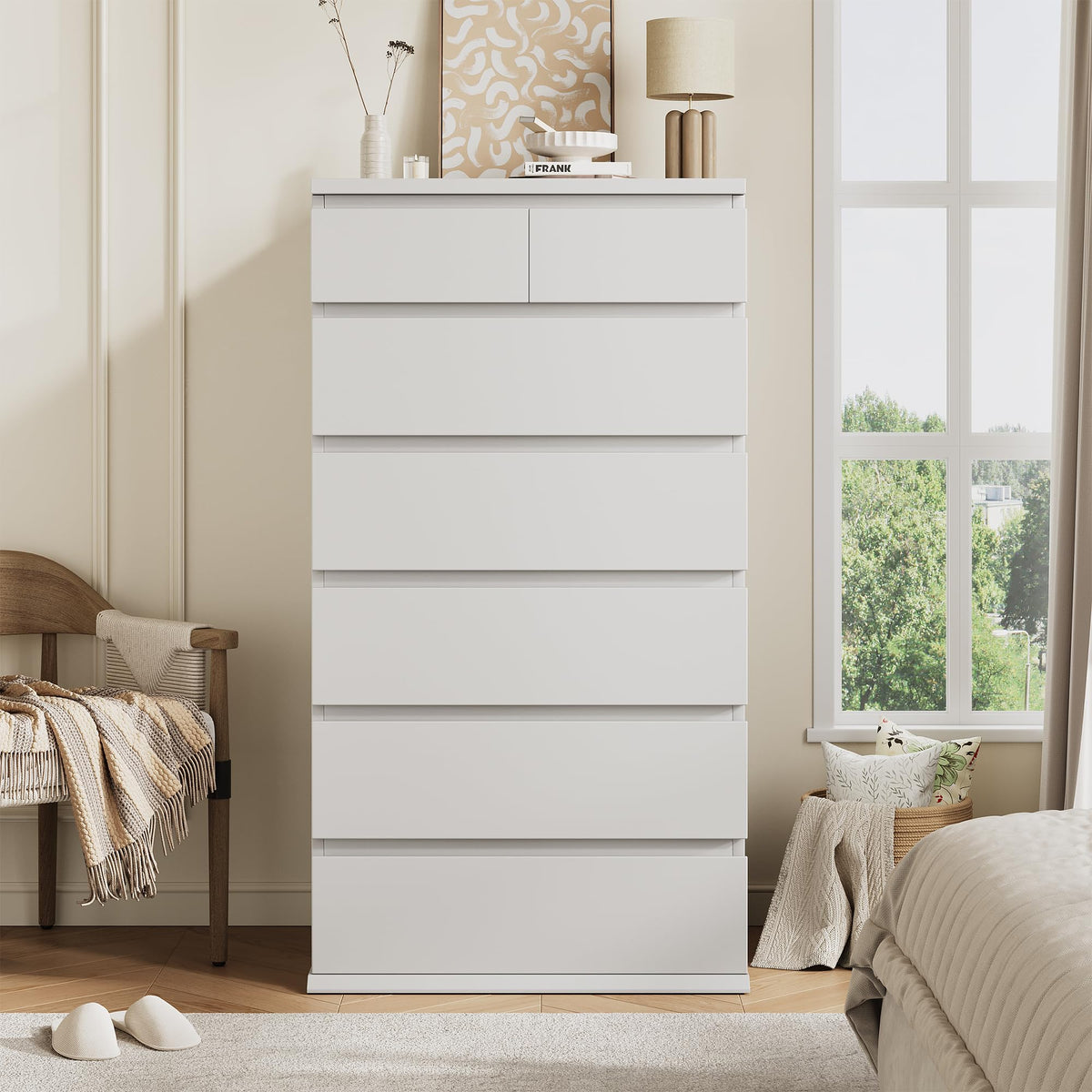 White 7-Drawer Dresser