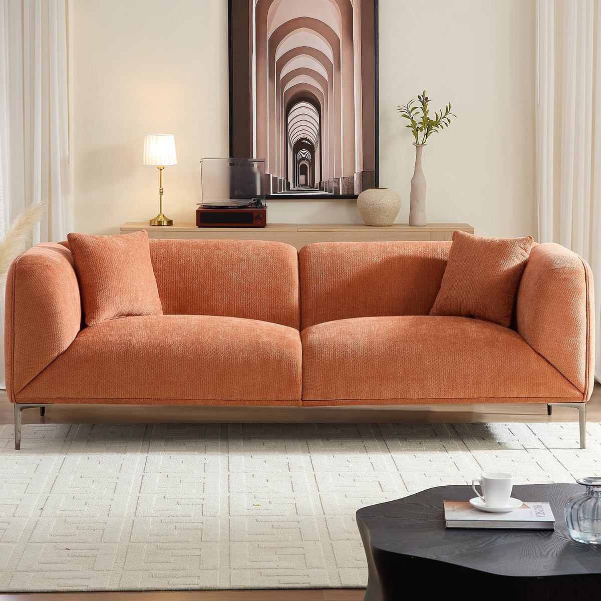 Modern Boucle 3-Seater Sofa