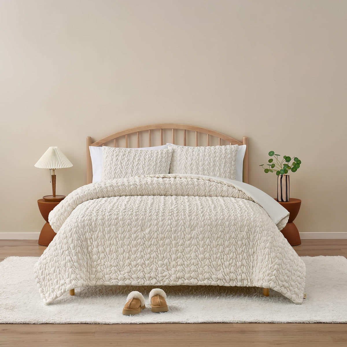 Ruched Microfiber Comforter Set