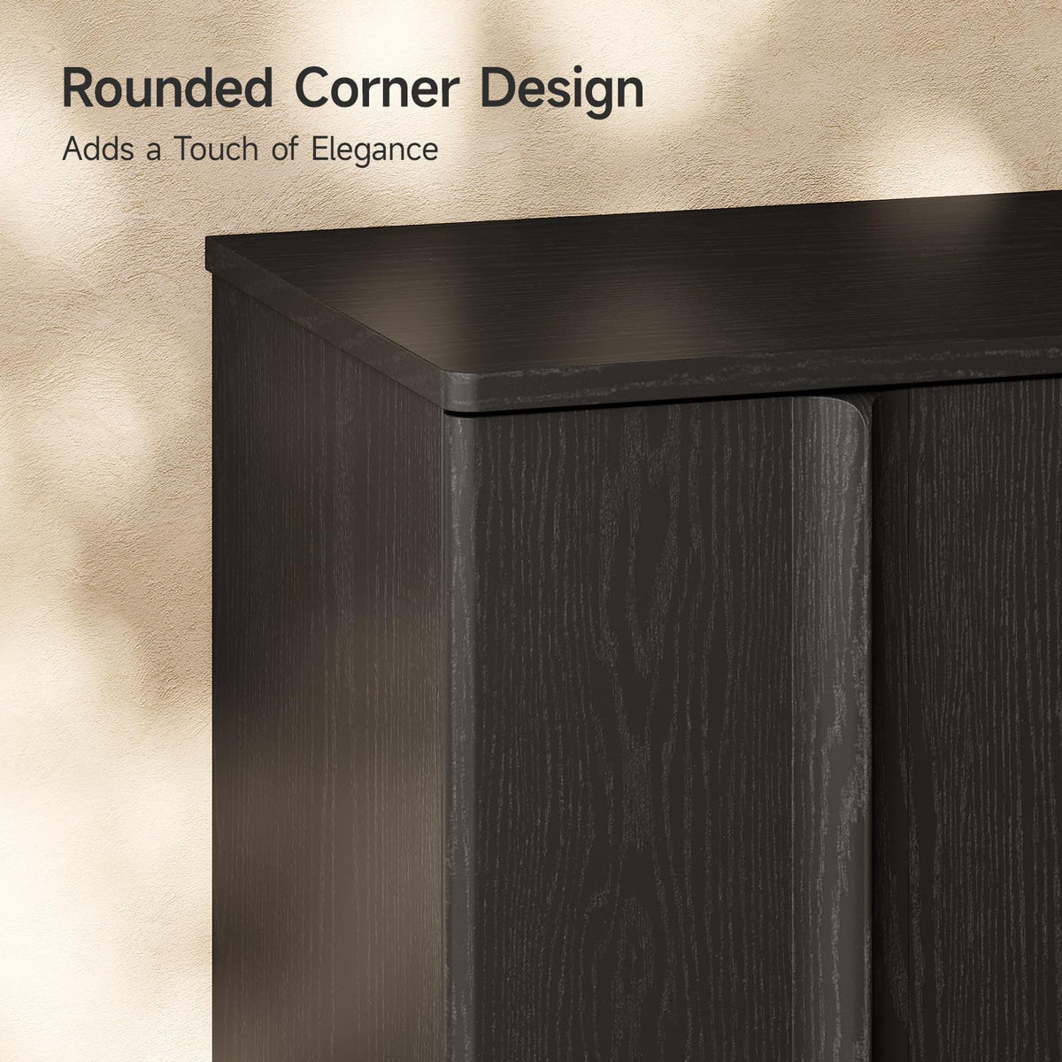 ONBRILL 61" Sideboard Buffet Cabinet with Storage Black