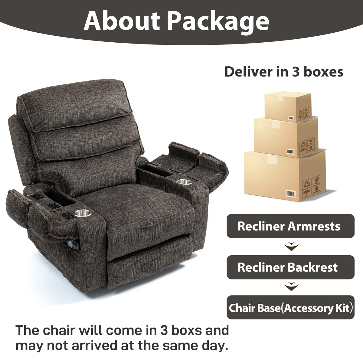 JIKFRIMA 27in Extra Wide Power Lift Recliner Chair for Big Tall Elderly