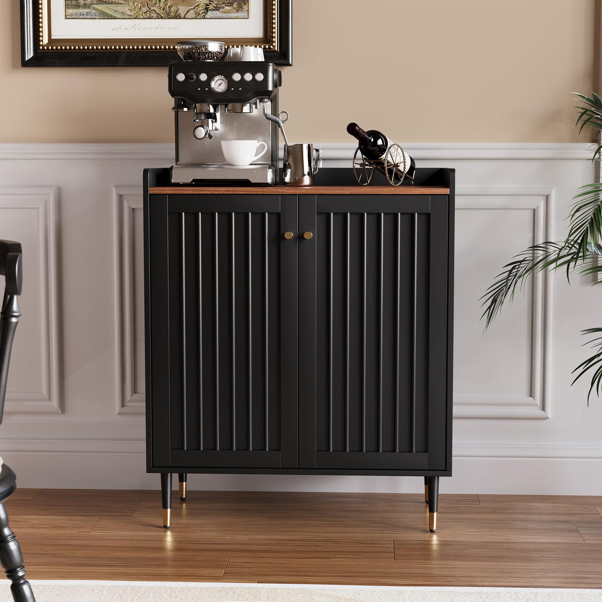 Fluted Bar Cabinet