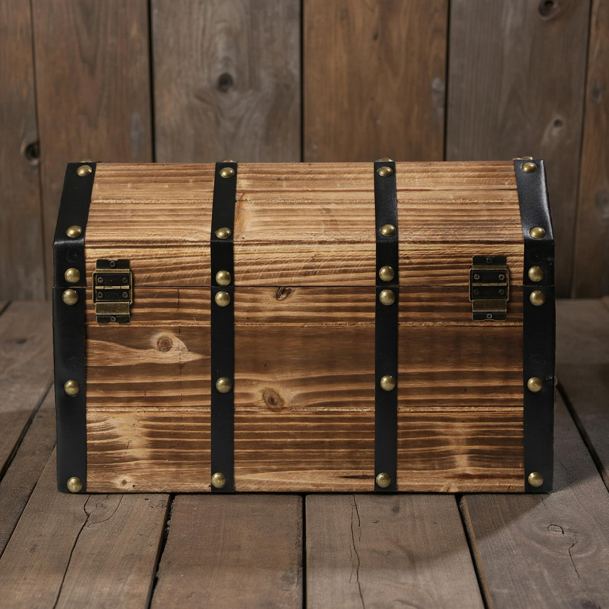 Vintage Wooden Treasure Chest